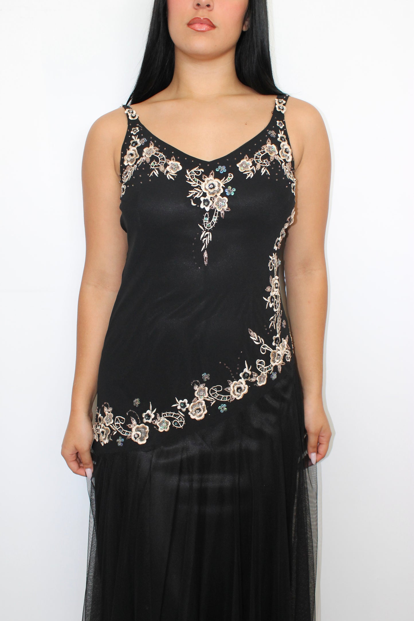 Vintage beaded embroidered dress