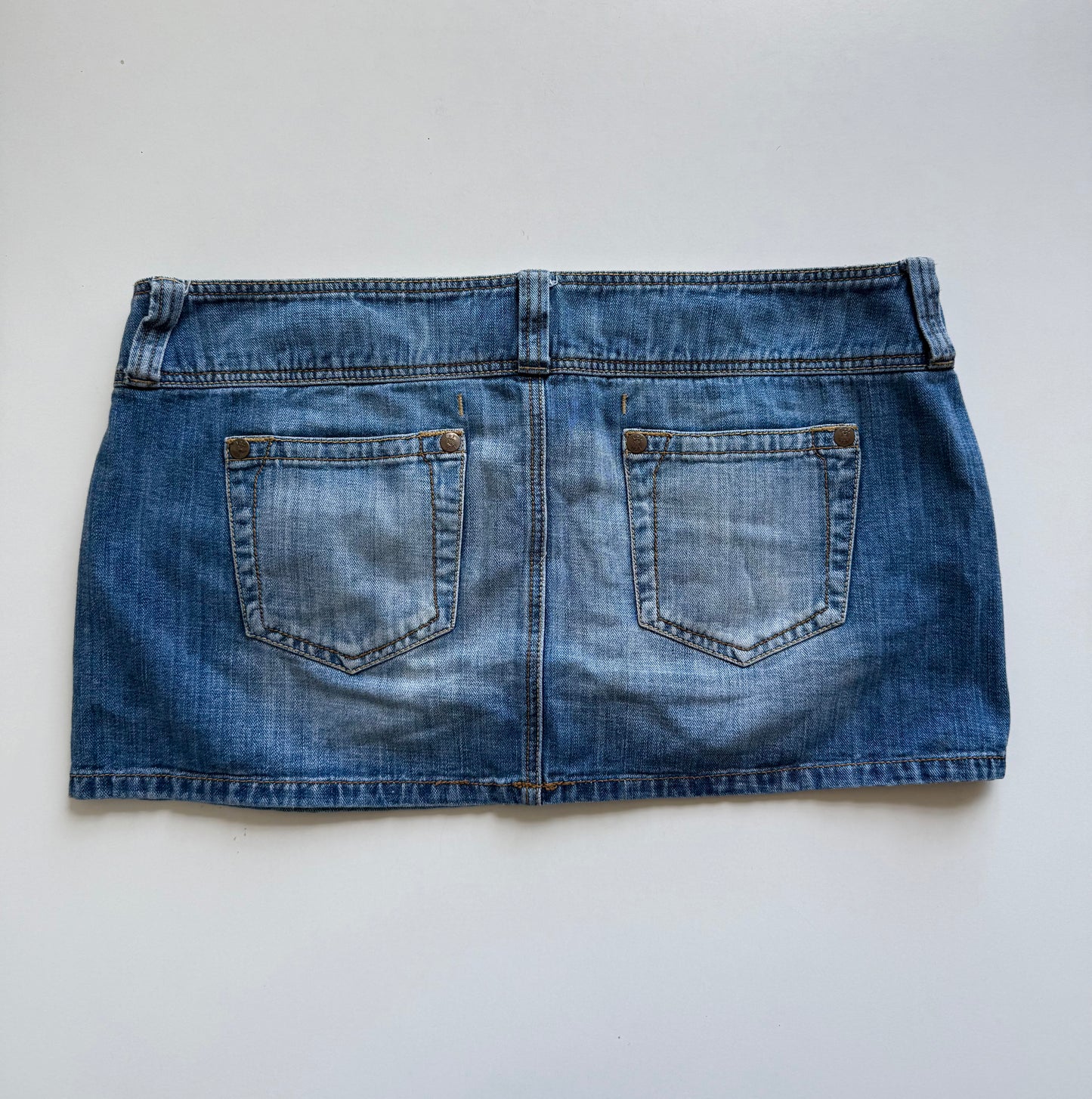 Vintage denim micro miniskirt