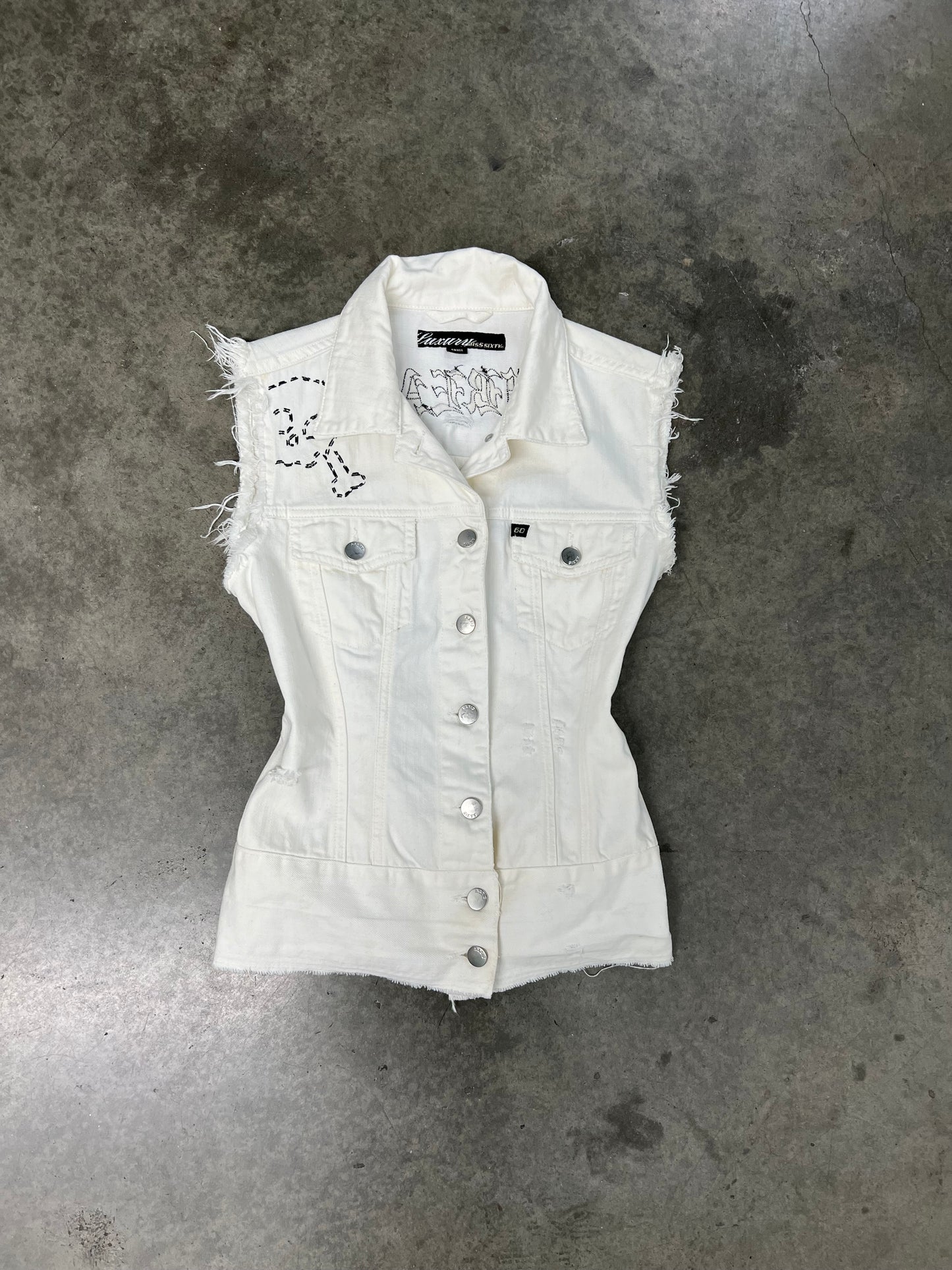 Vintage miss sixty button up vest