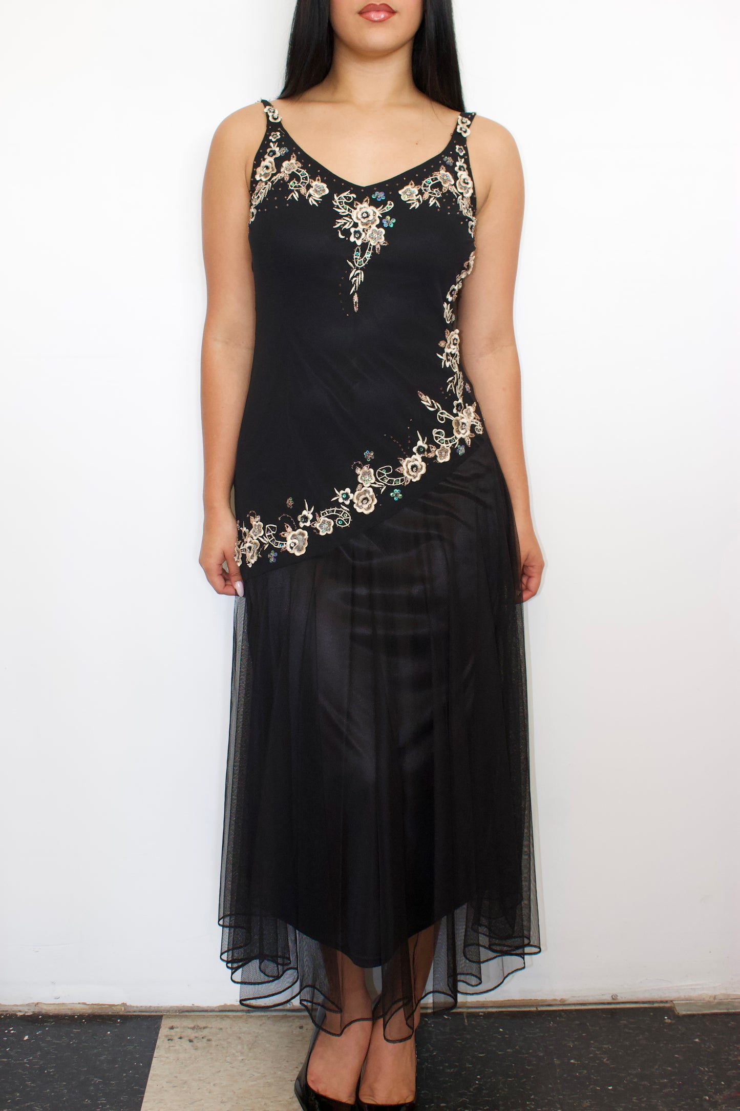 Vintage beaded embroidered dress