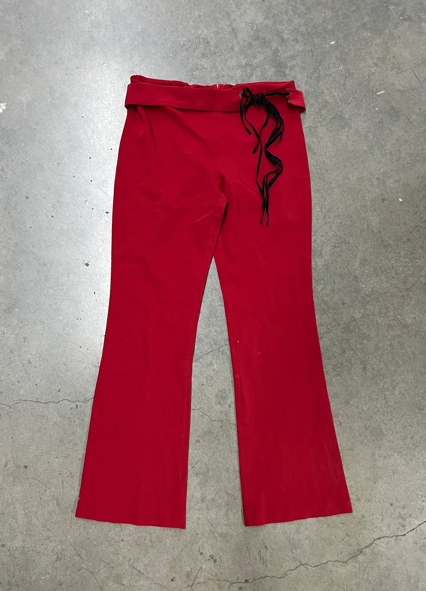 Vintage red lace pants