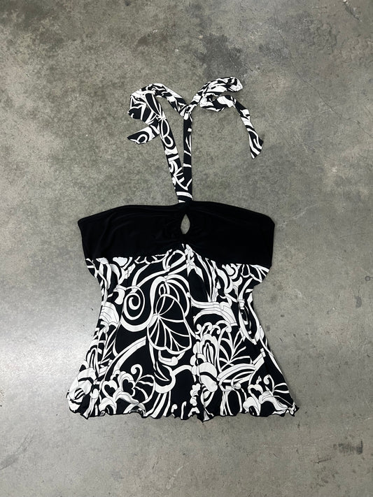 Vintage patterned halter top
