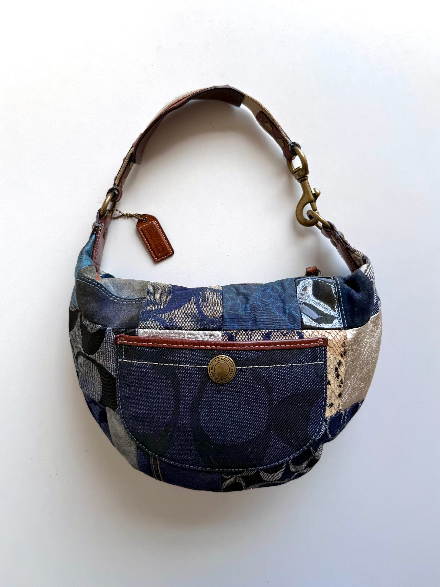 Vintage denim coach bag