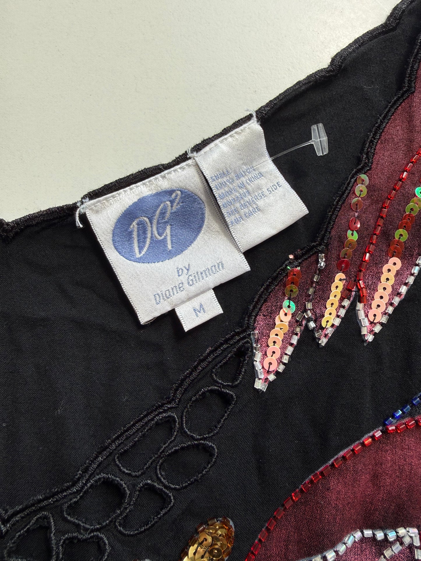 Vintage butterfly beaded shirt