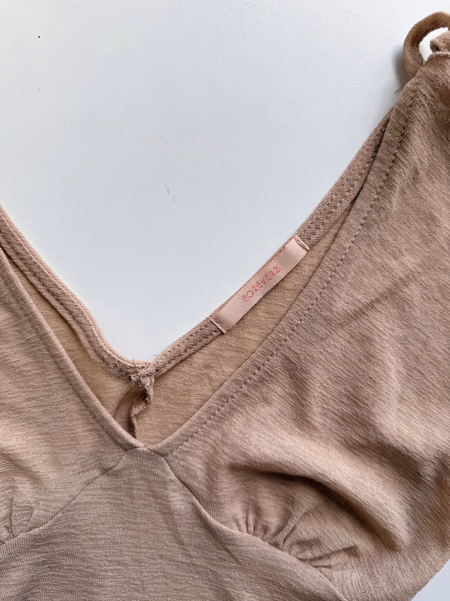 Vintage mesh flared sleeve top