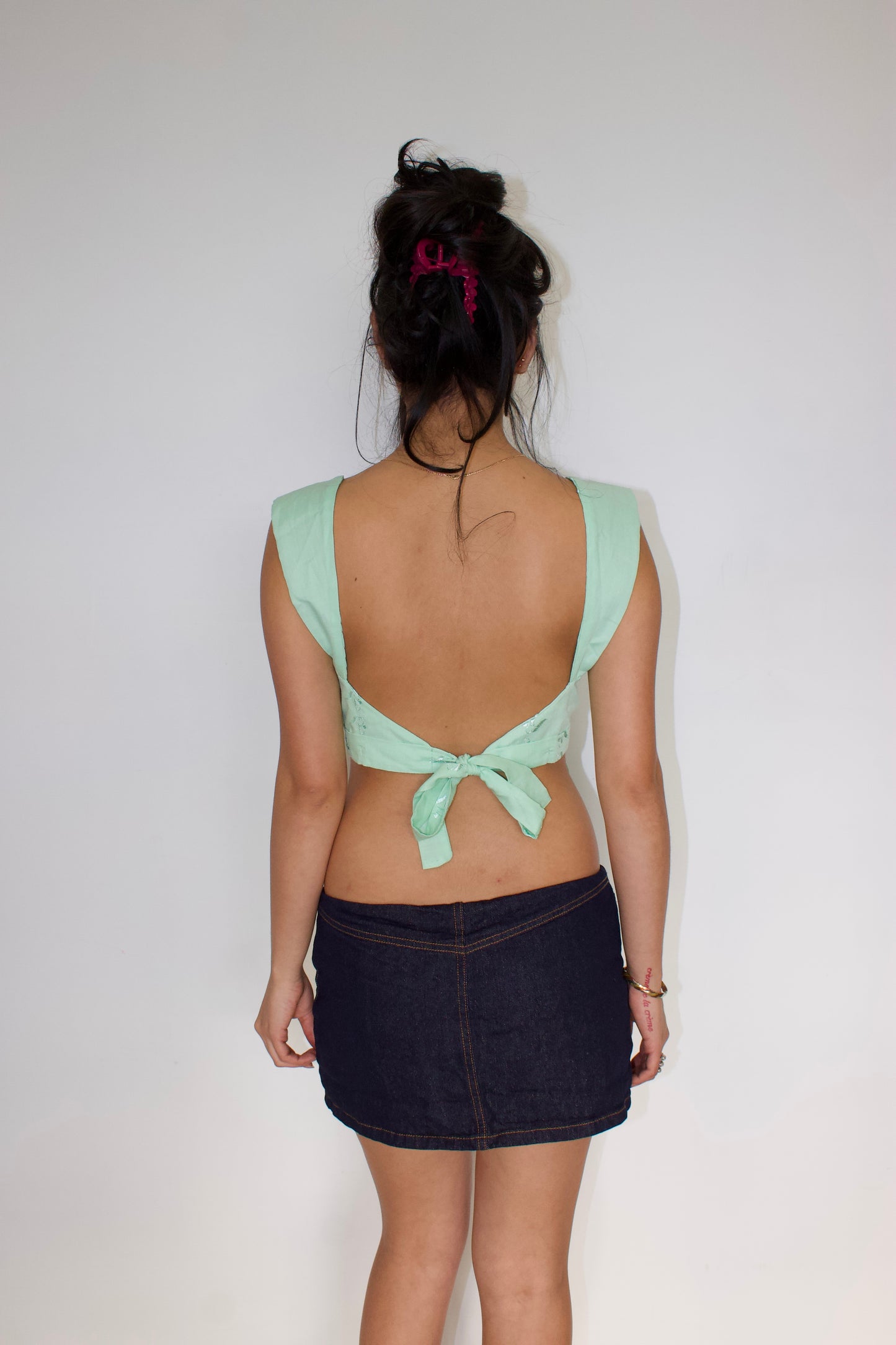 Vintage backless top