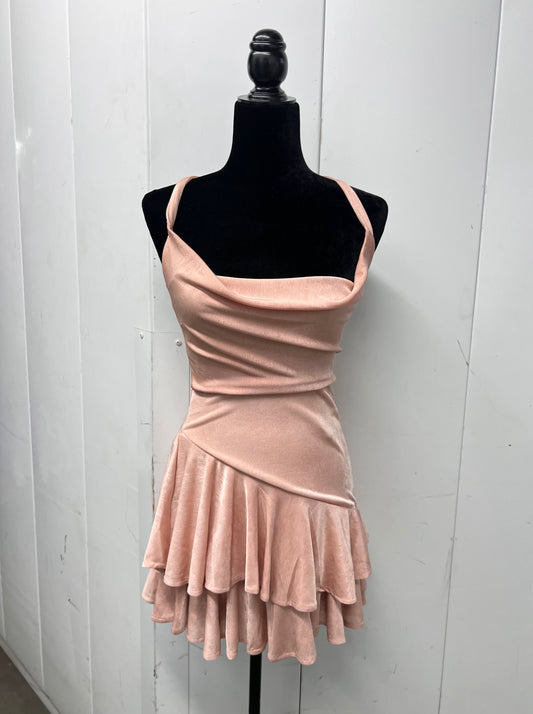 2000’s pink ruffled minidress