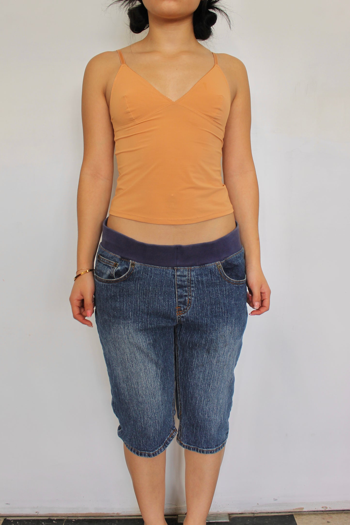 Vintage denim capris