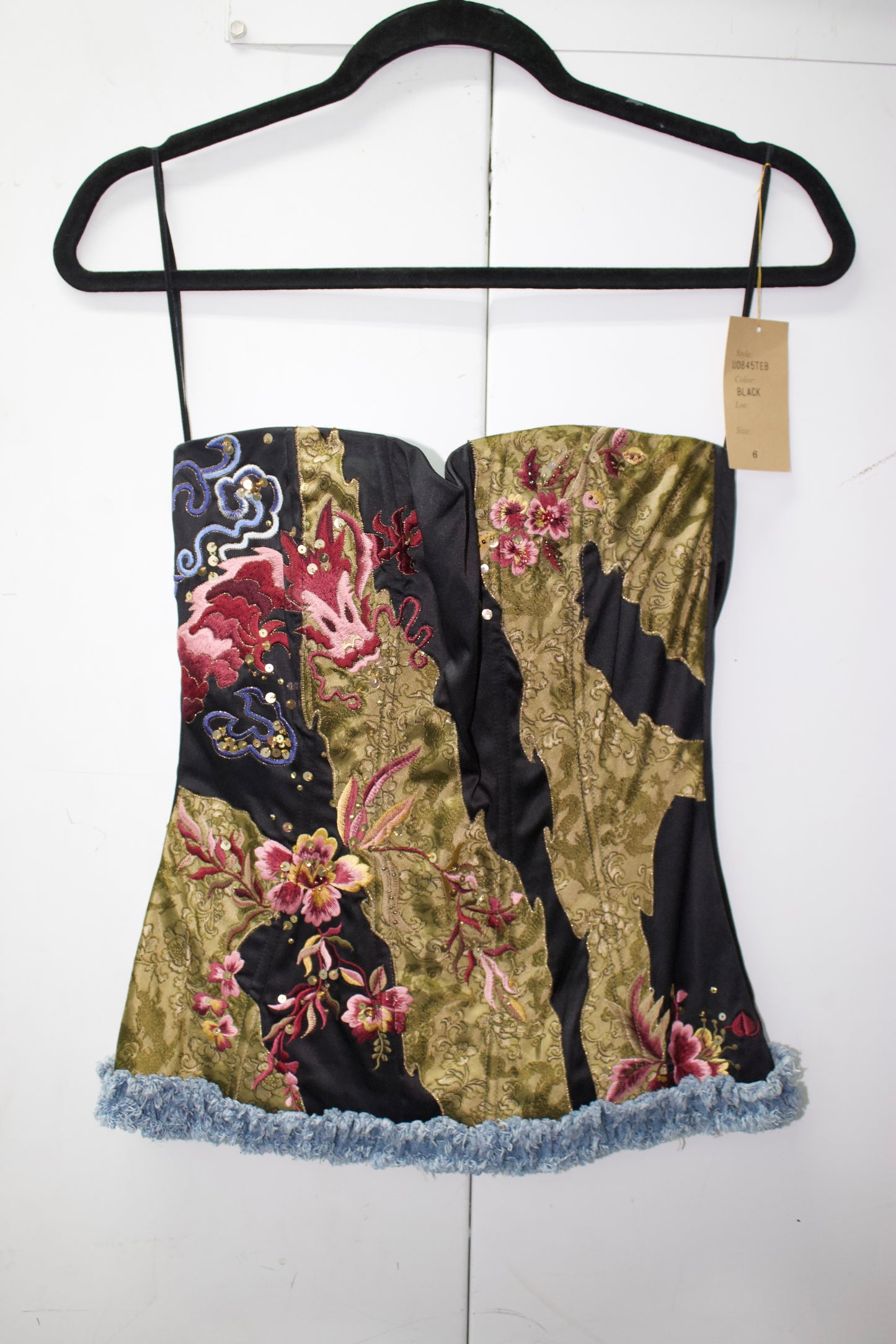 Vintage Mandalay dragon corset