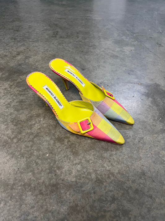 Vintage plaid Manolos