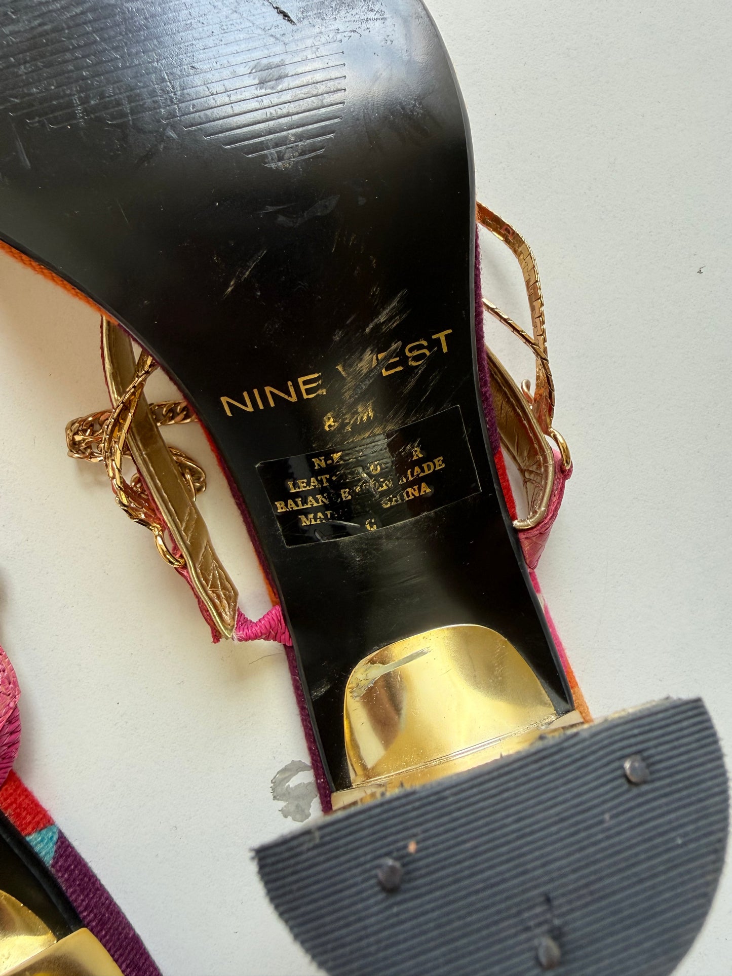 Vintage Nine West chain heels
