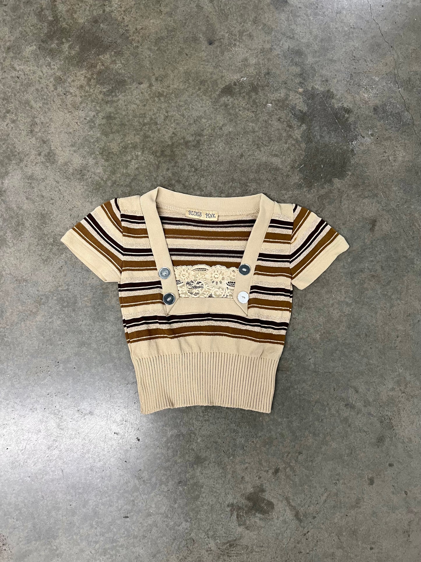 Vintage striped croptop