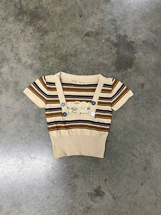 Vintage striped croptop