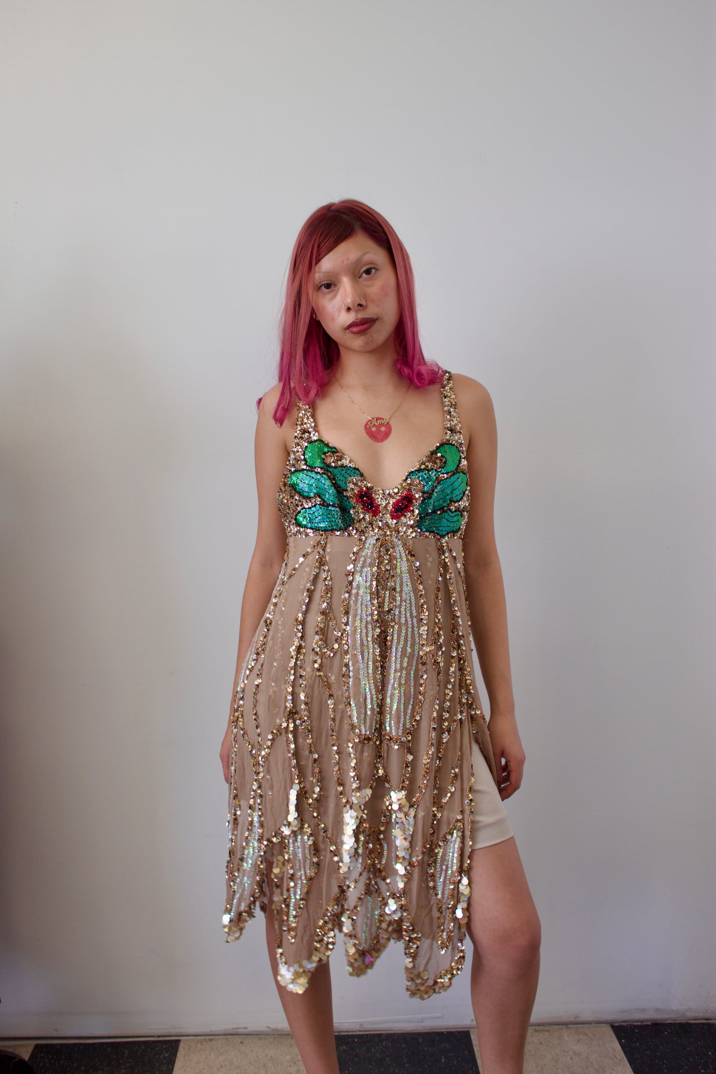 Vintage Mandalay butterfly layered dress