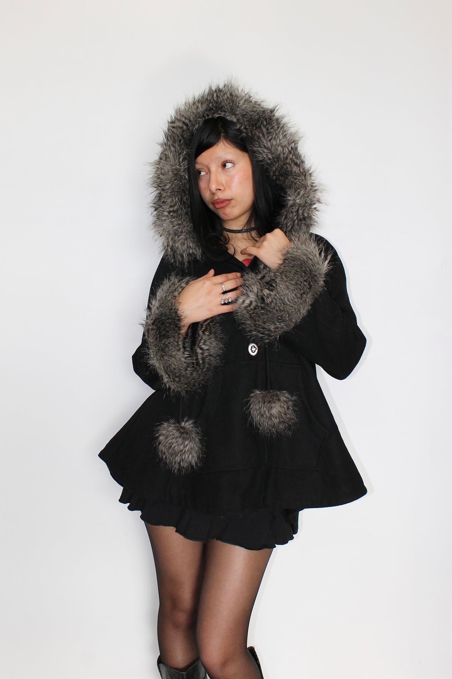 Vintage guess fur coat