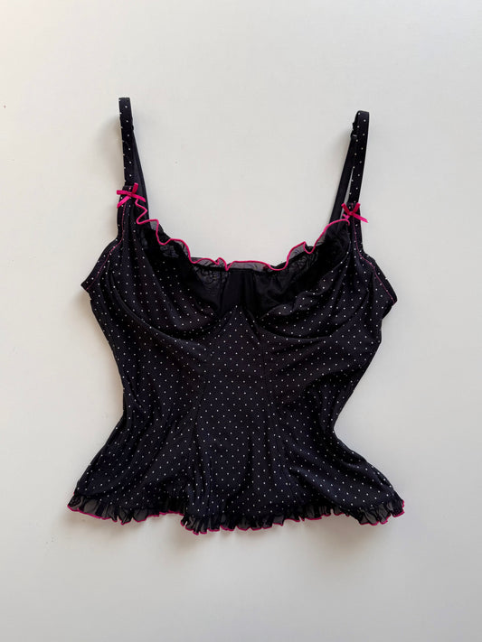 Vintage Victoria secret polkadot corset top