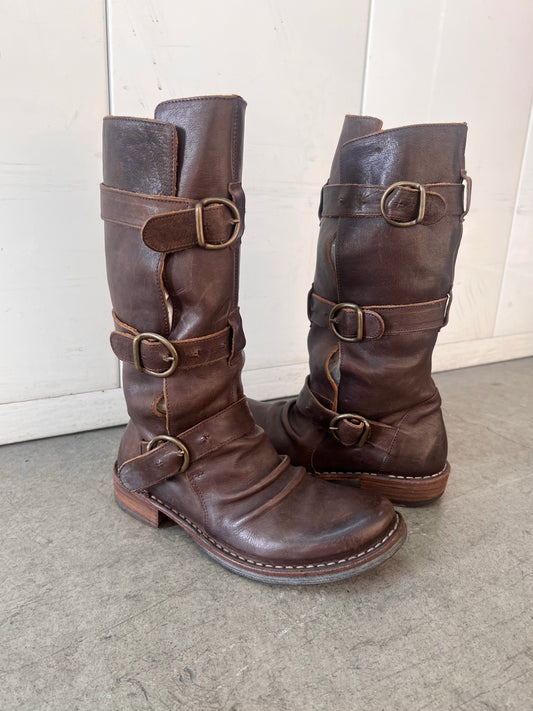 Vintage buckled boots