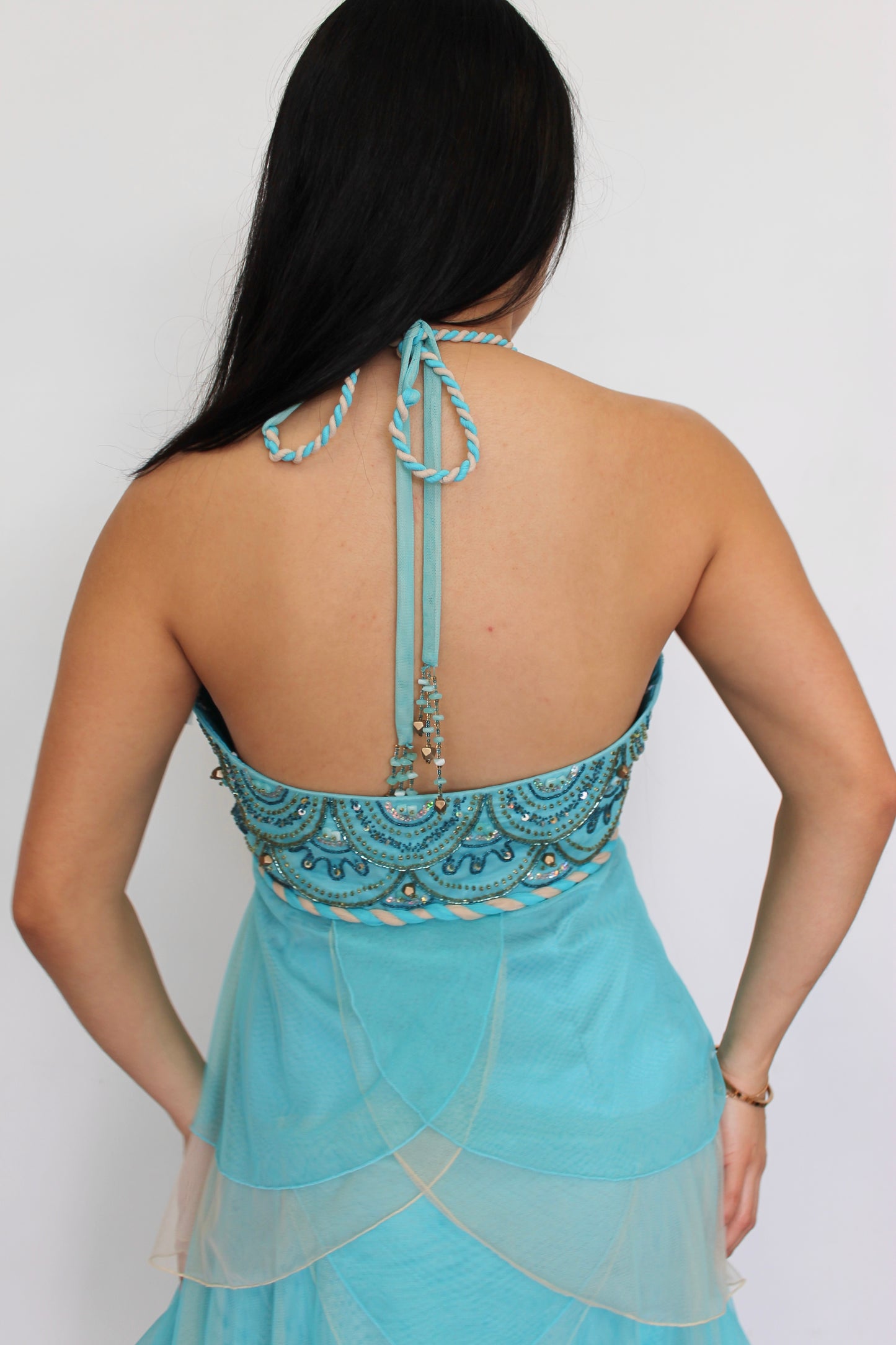 Vintage aqua mermaid dress