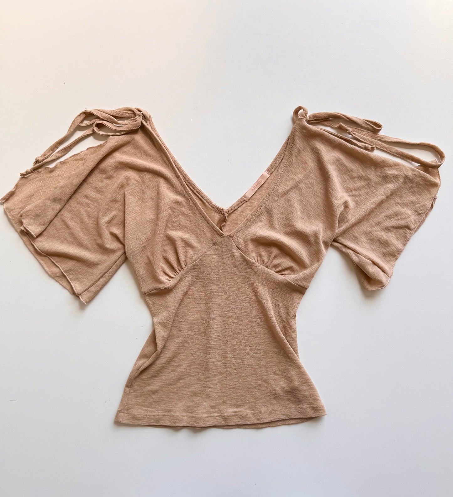 Vintage mesh flared sleeve top