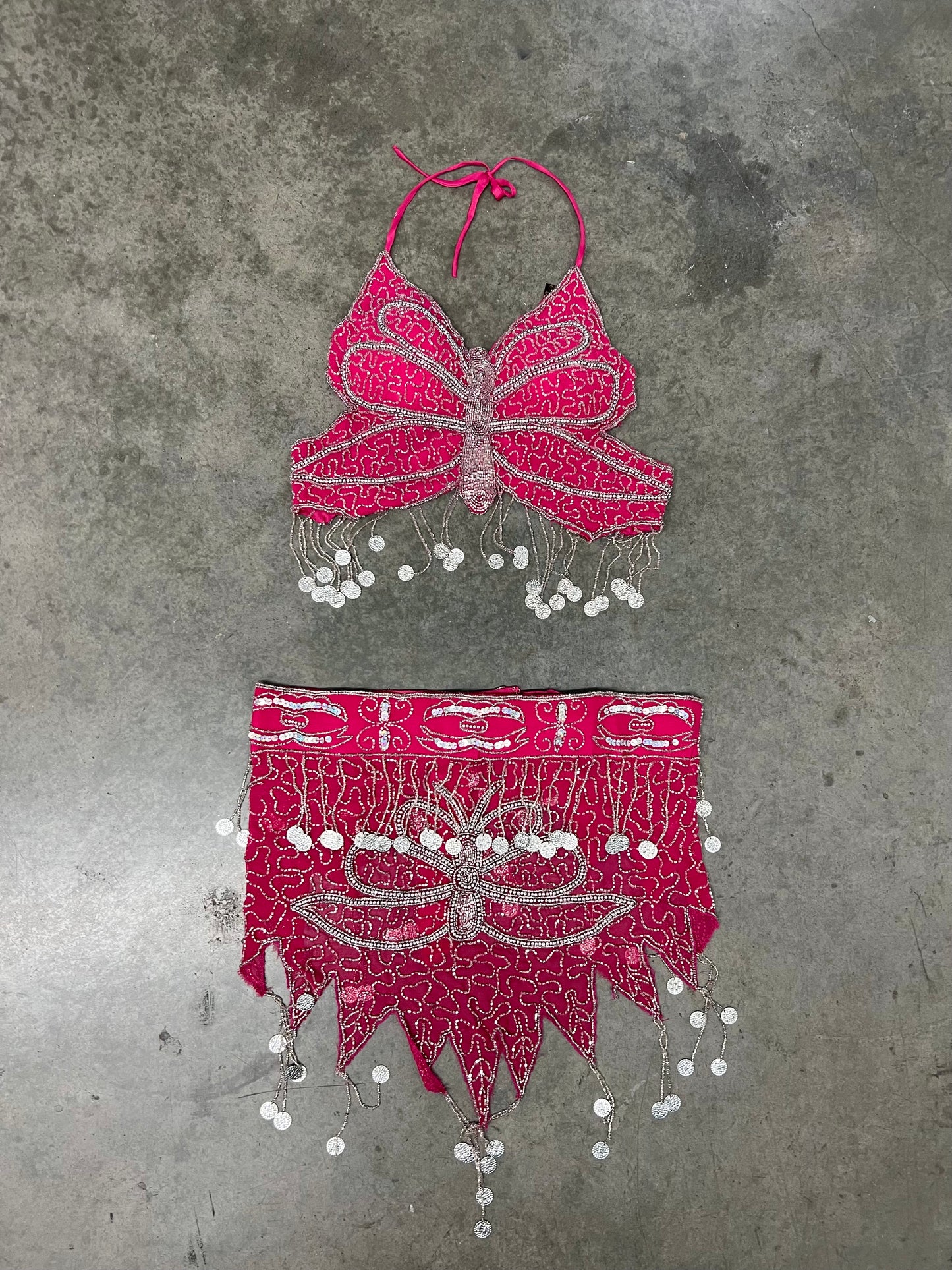 Butterfly beaded set