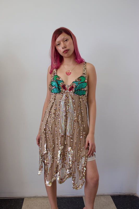 Vintage Mandalay butterfly layered dress