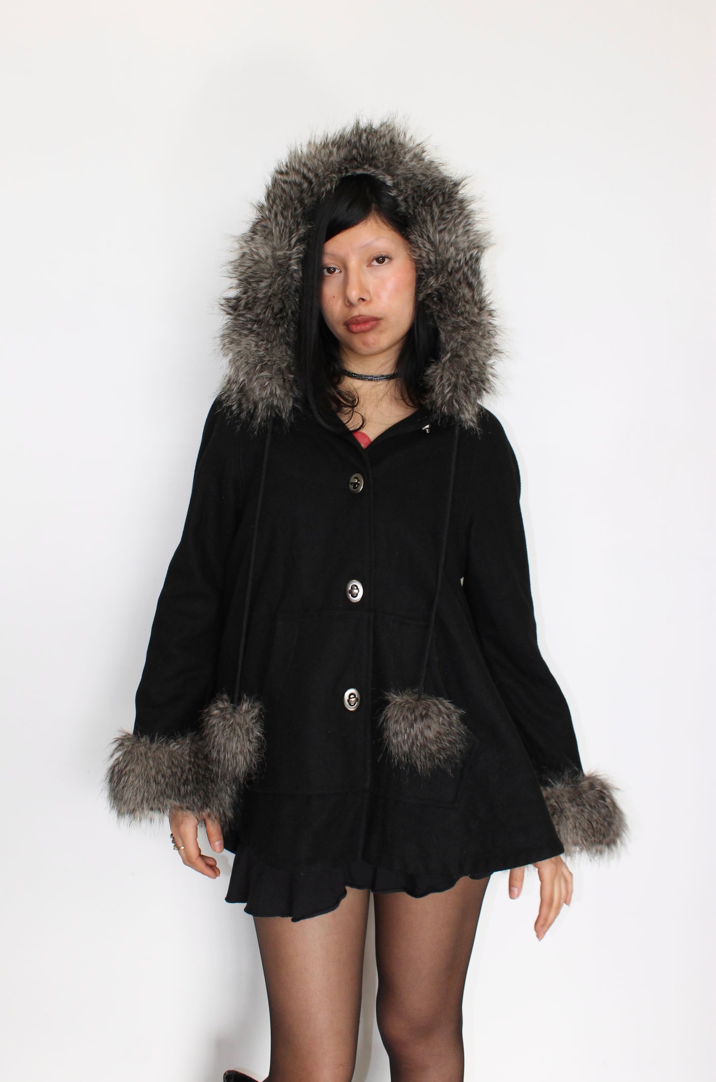 Vintage guess fur coat