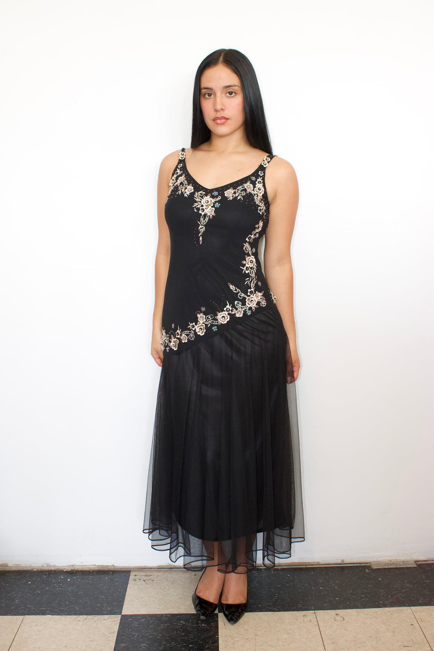Vintage beaded embroidered dress