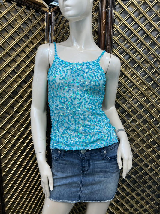 Vintage Y2K sequence mesh top