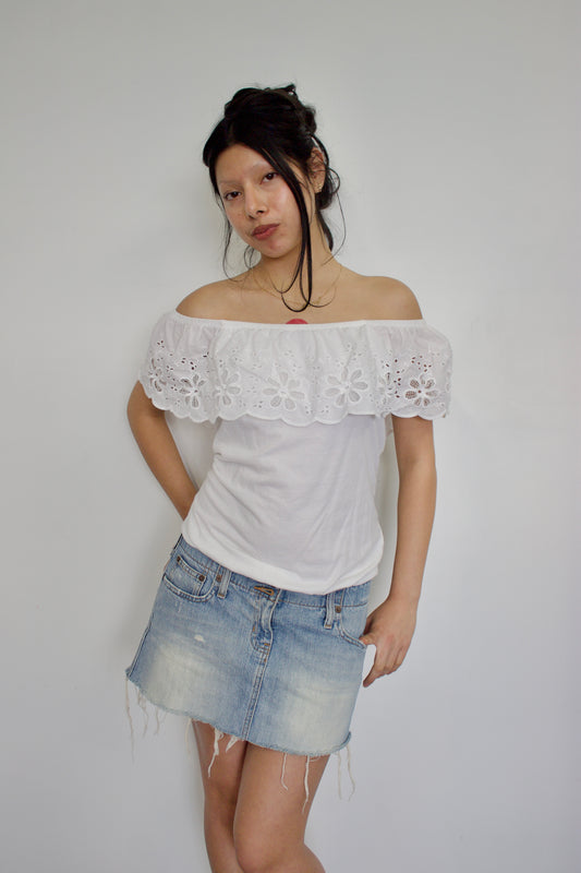 Vintage off the shoulder top top