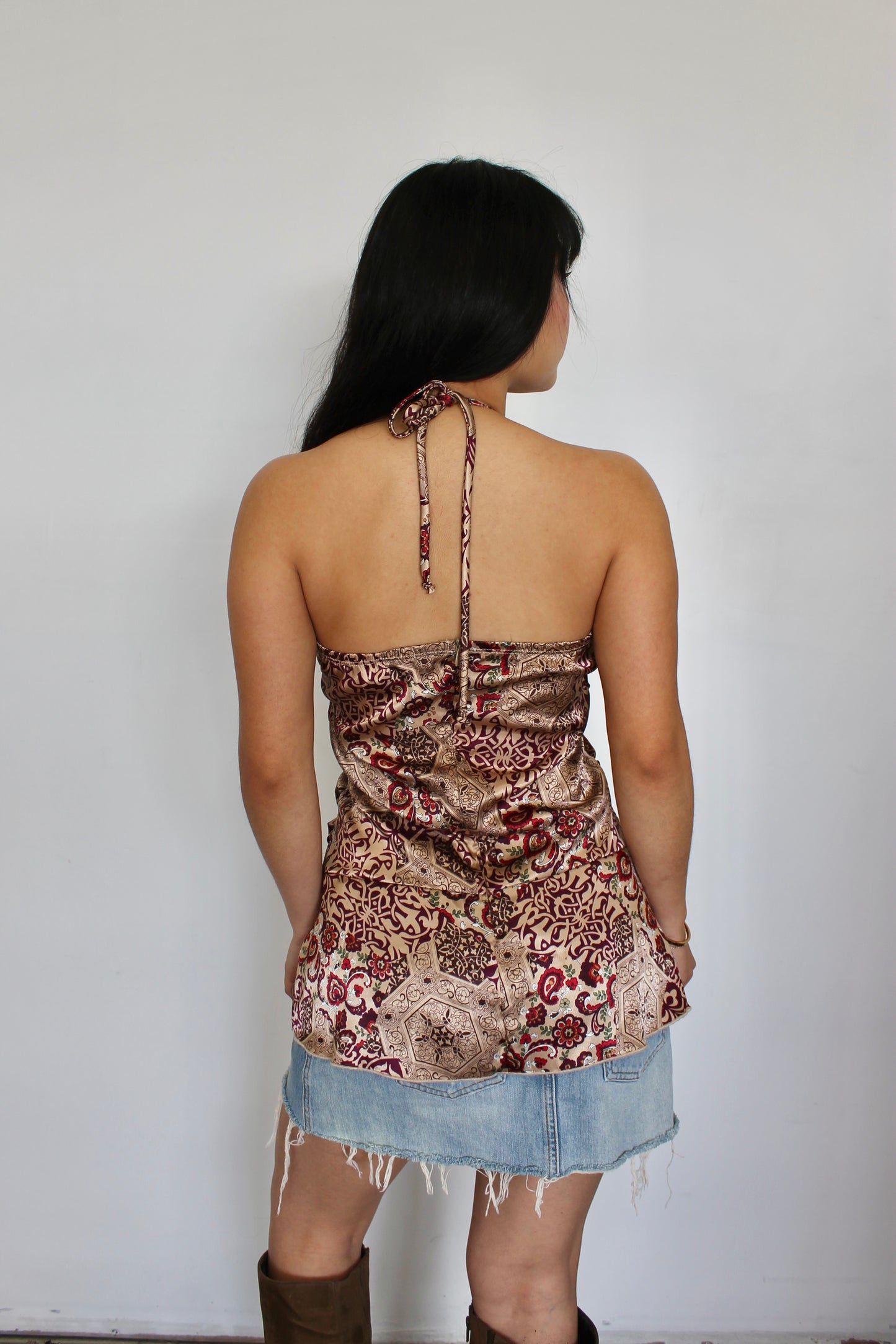 Vintage chain halter top