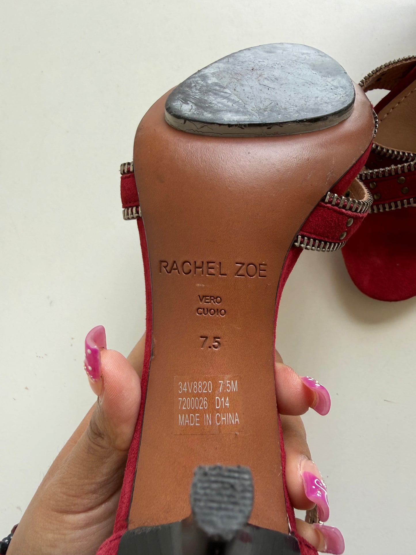 Y2K zipper suede heels