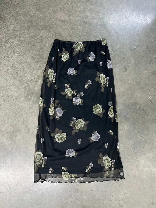 90’s floral maxi skirt