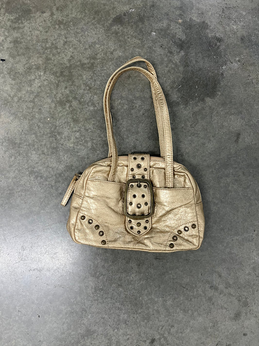 Vintage buckled studded bag