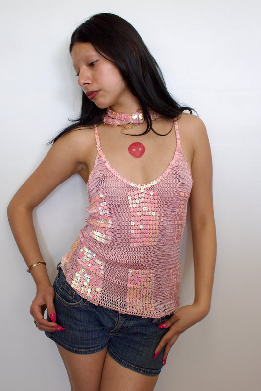 Vintage sequence mermaid top