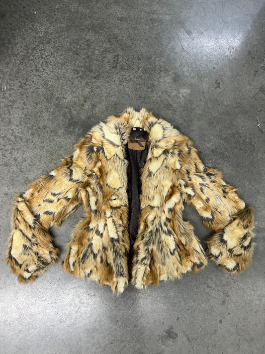 Vintage guess fur jacket