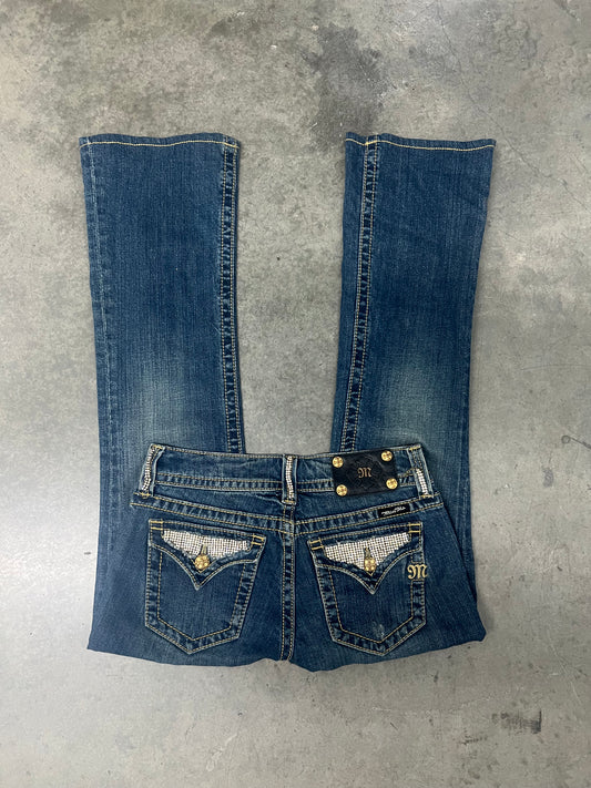 Vintage miss me rhinestones jeans