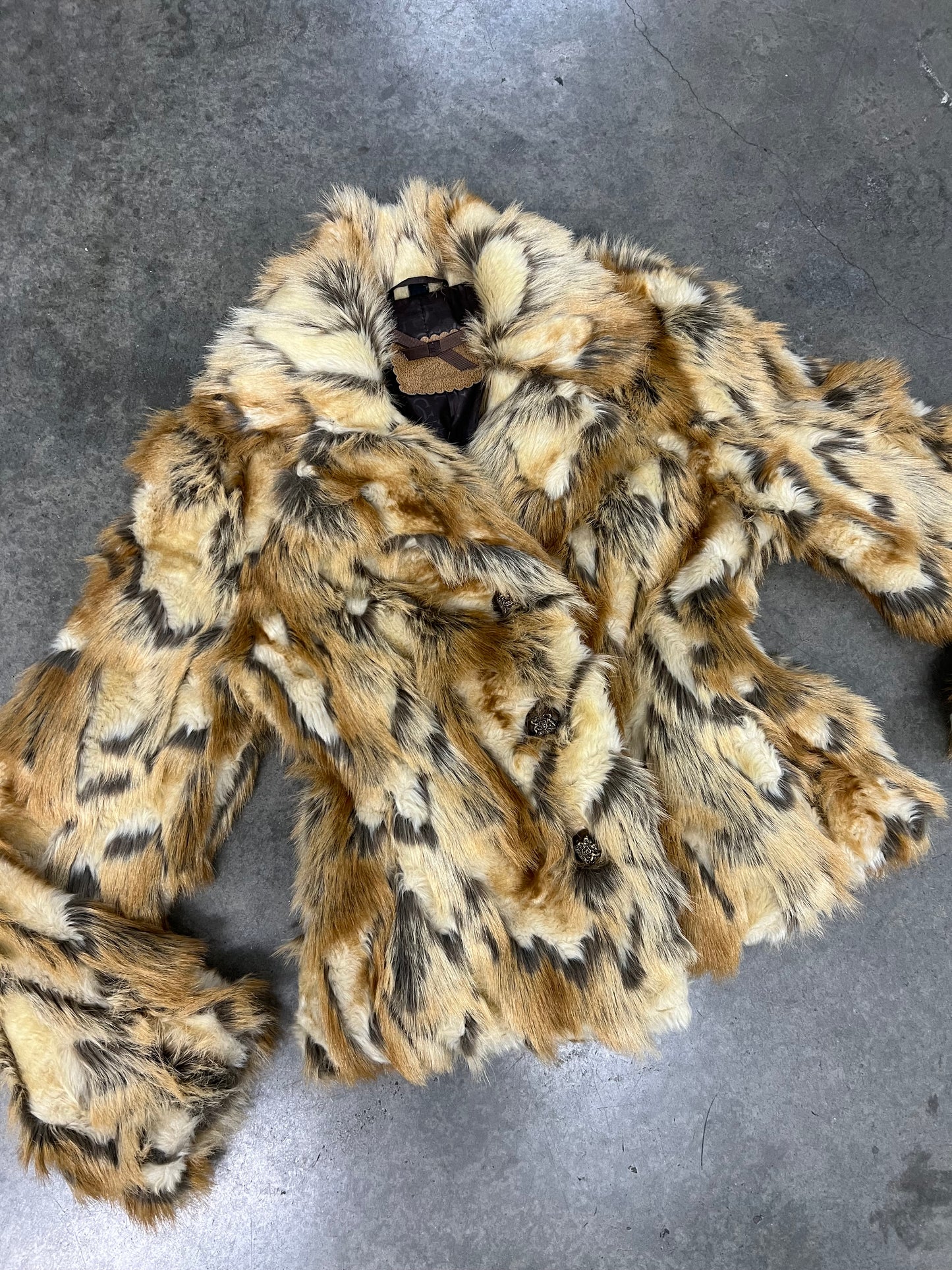 Vintage guess fur jacket