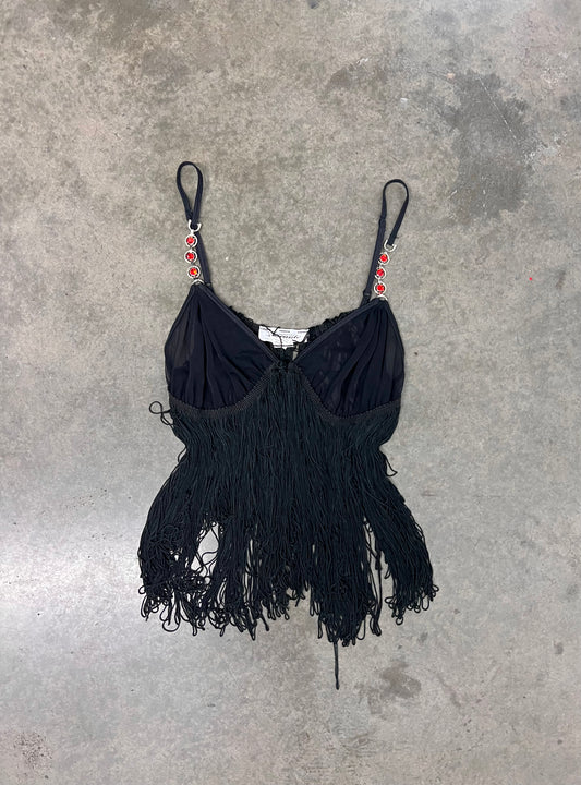 Vintage fringe bra top