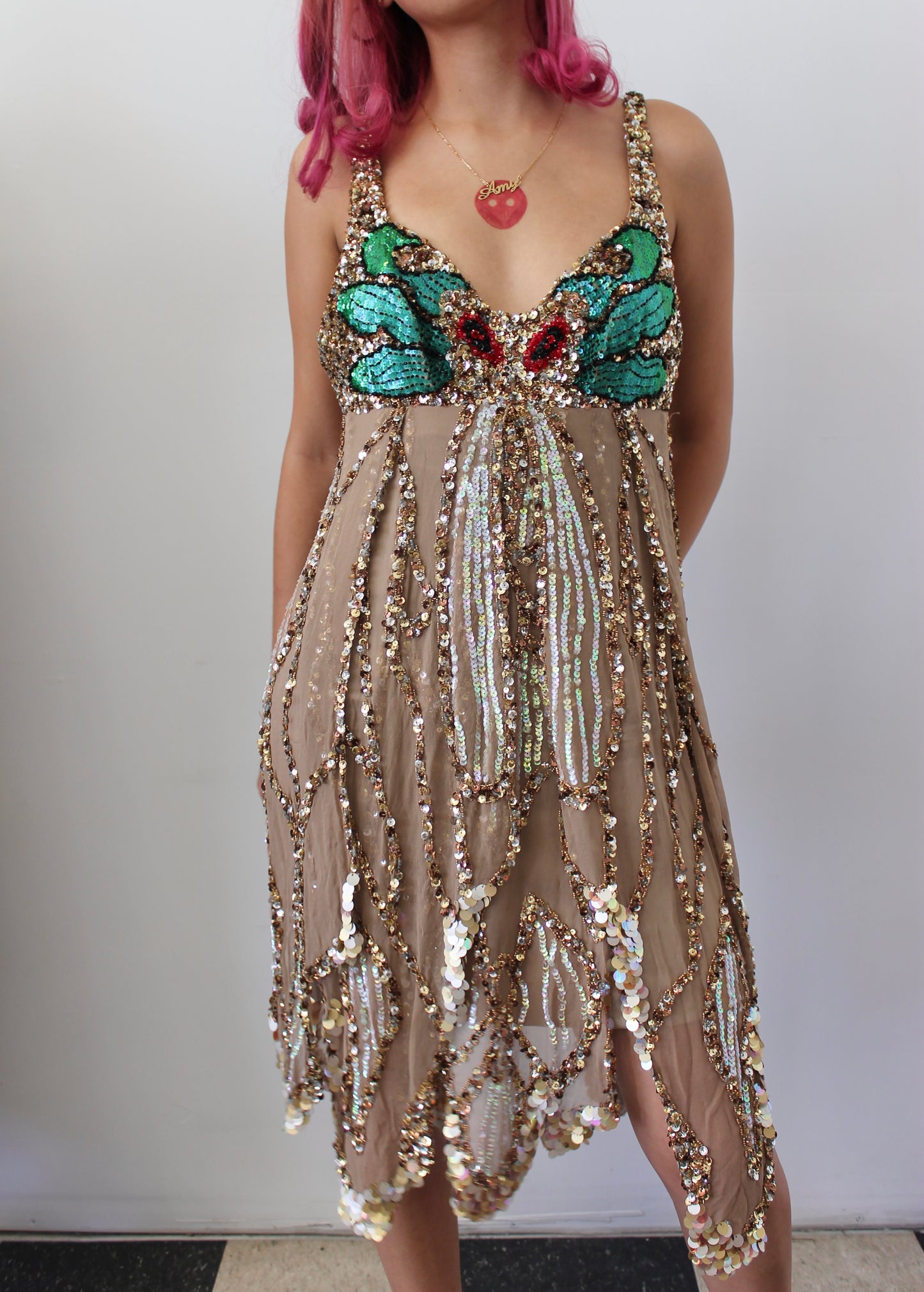 Vintage Mandalay butterfly layered dress