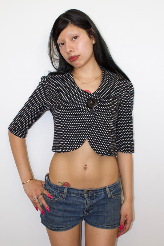 Vintage button cropped cardigan