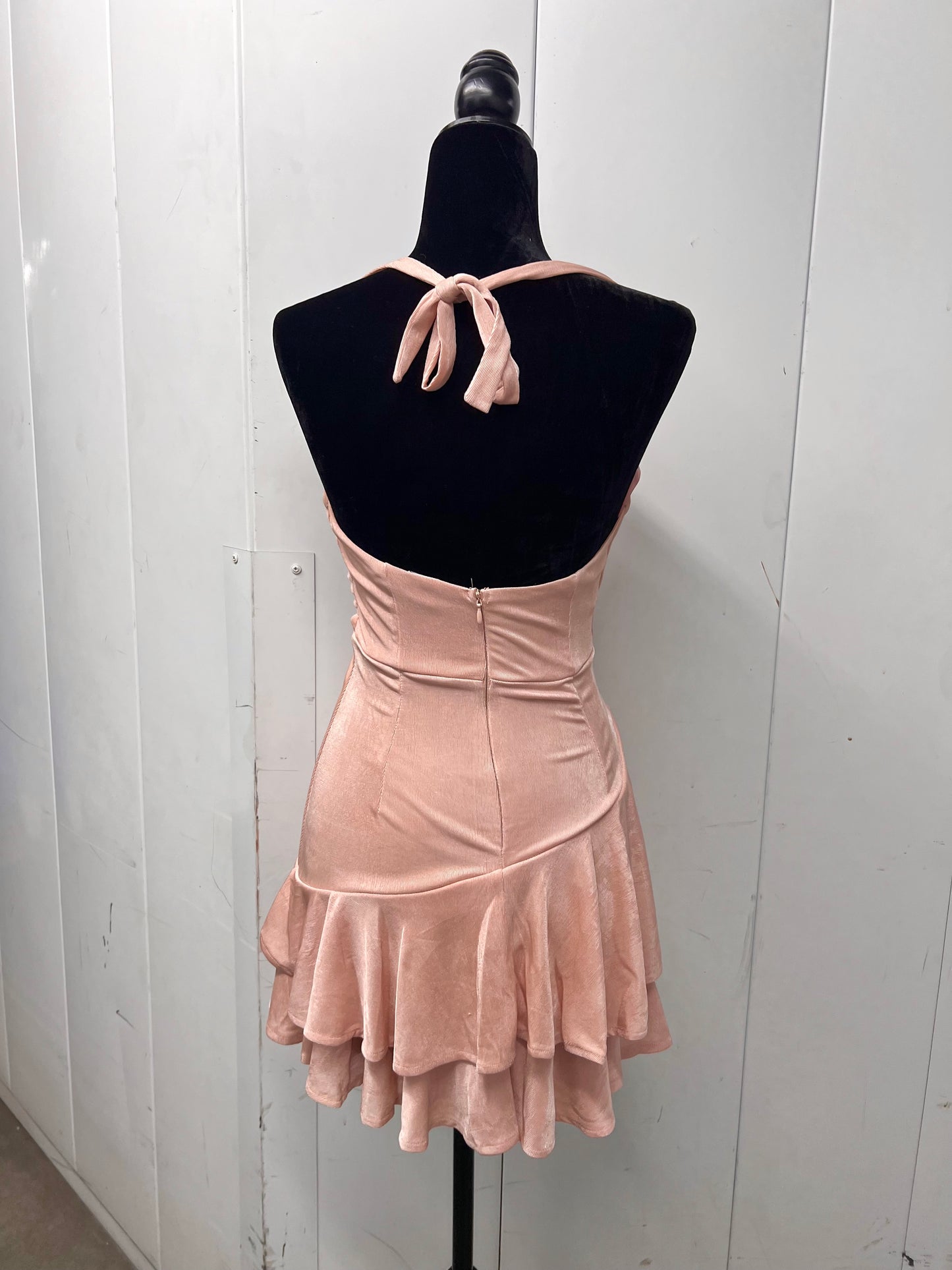 2000’s pink ruffled minidress