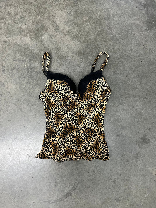 Vintage leopard corset