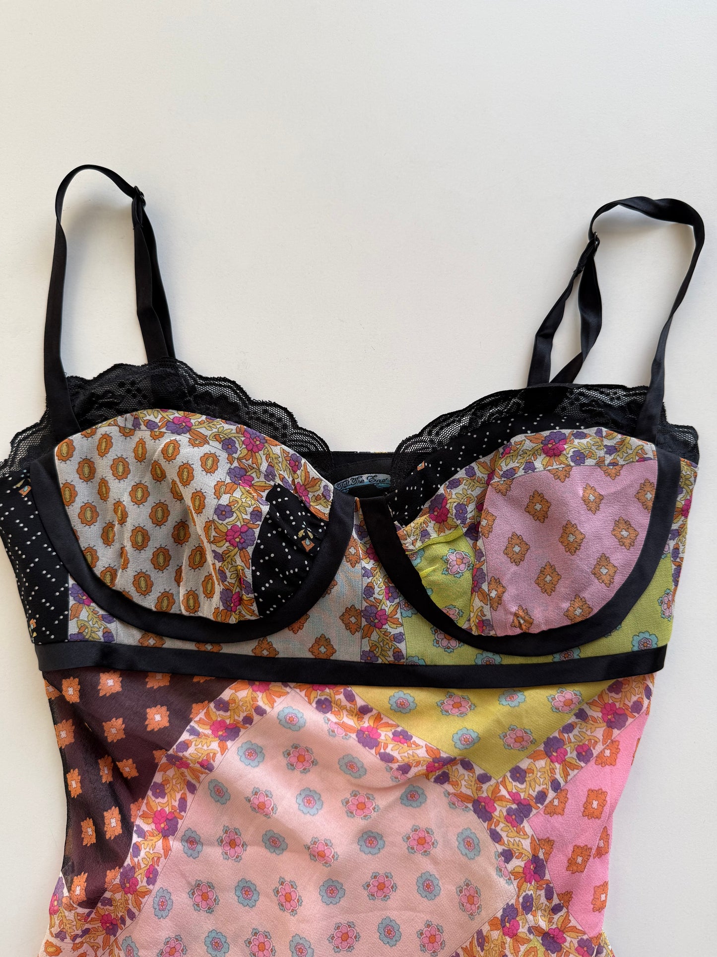 Vintage silk patchwork fairy top