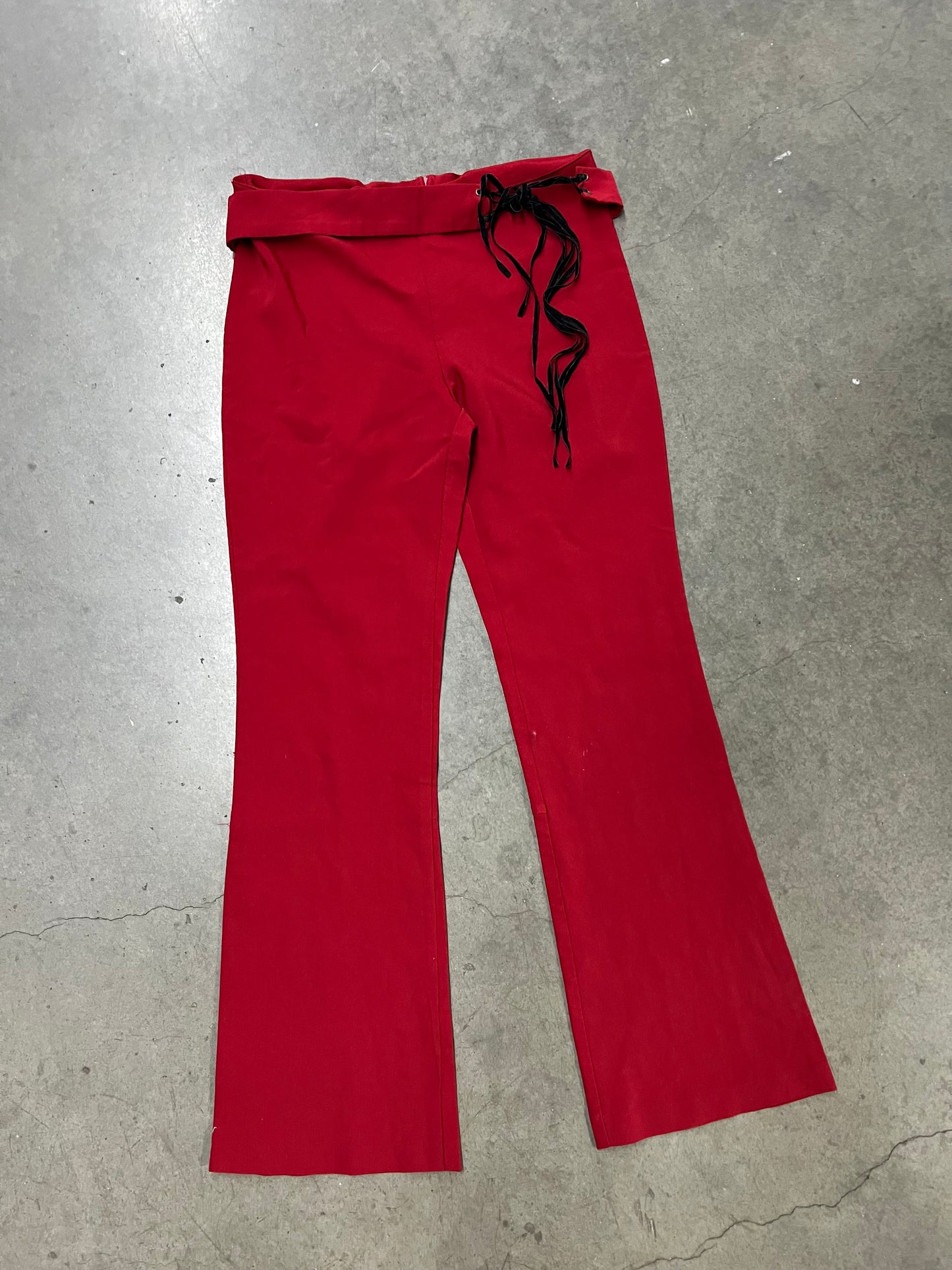 Vintage red lace pants