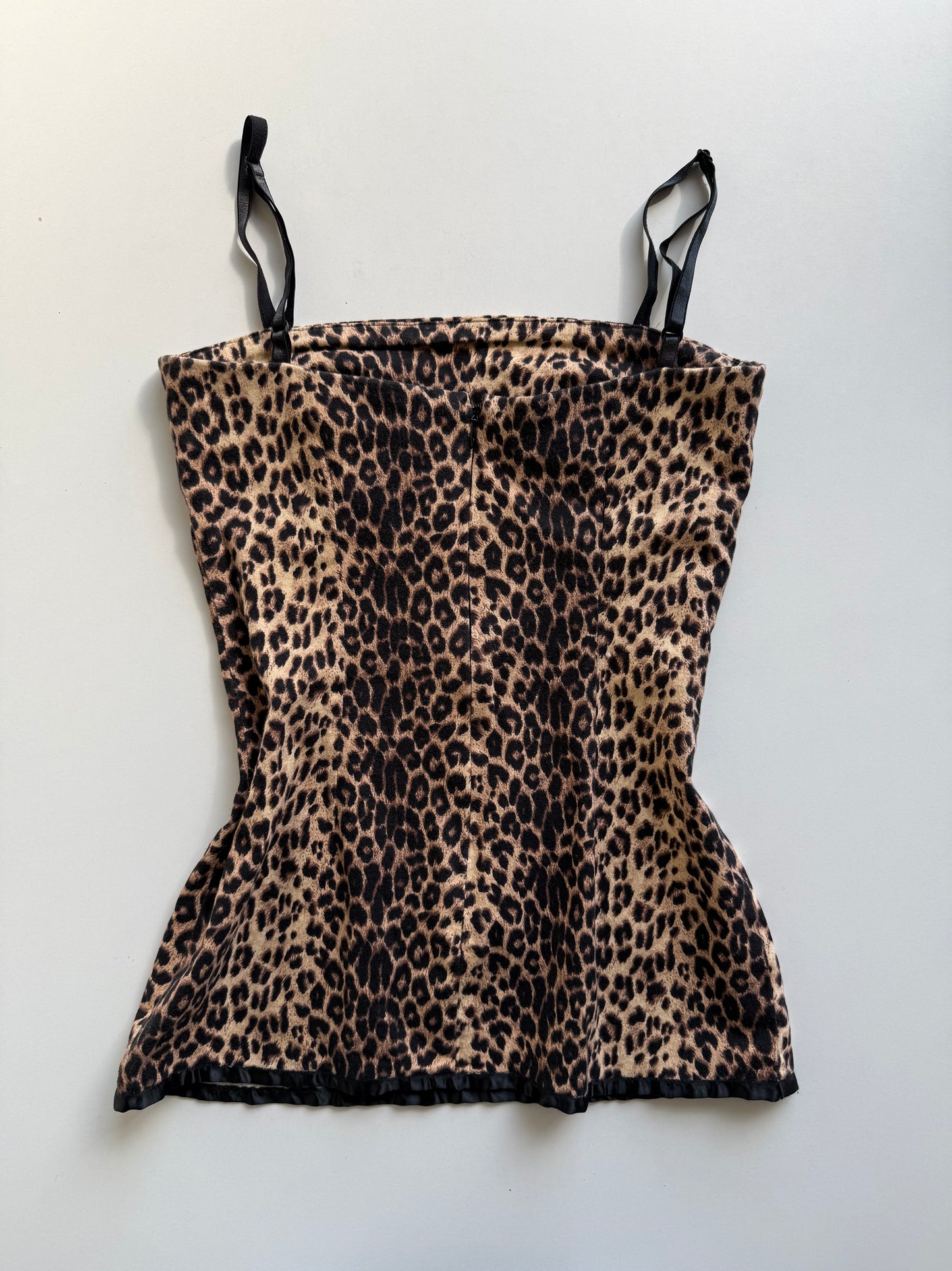 Vintage leopard strapless top