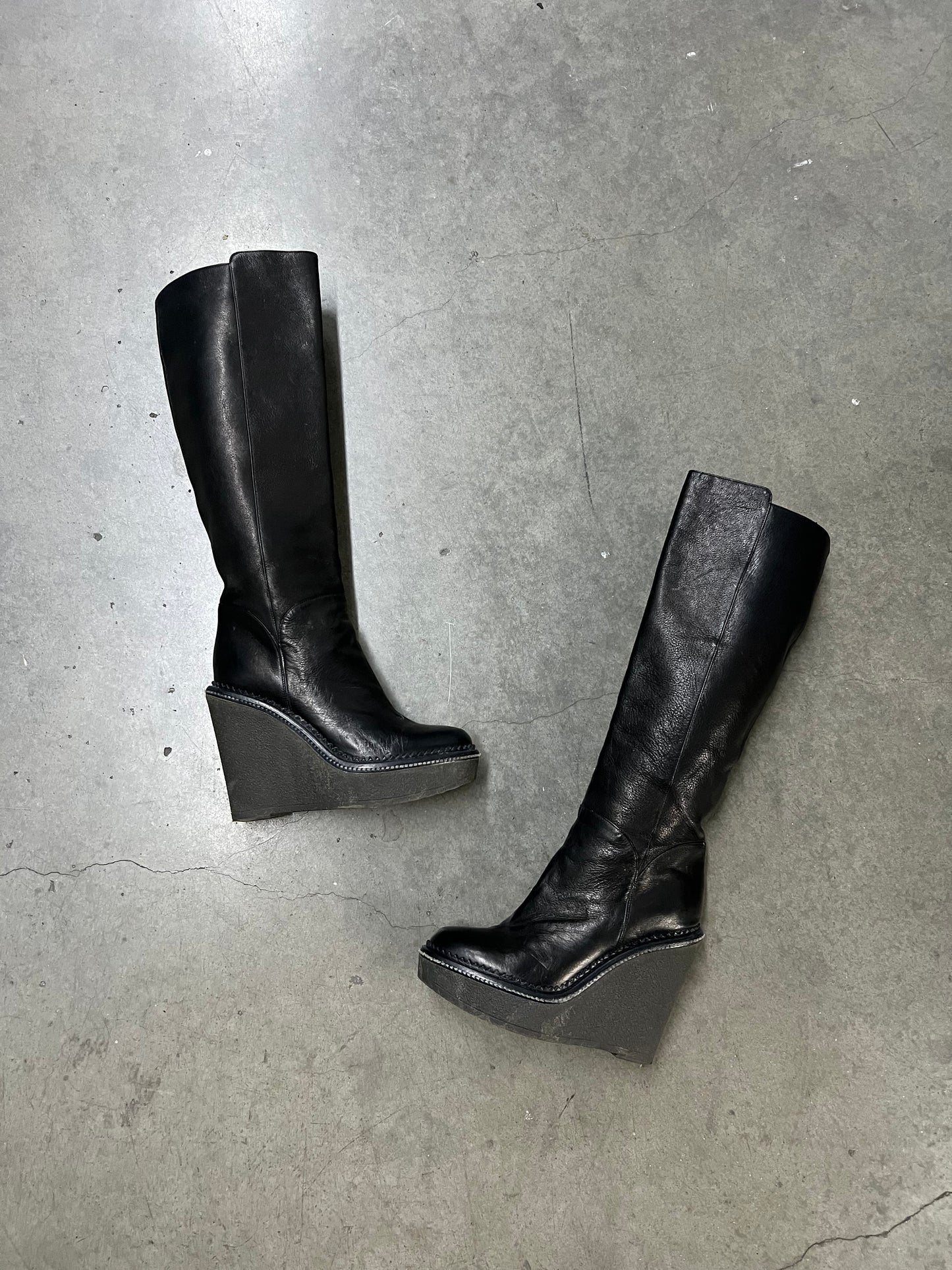 Vintage YSL platform boots