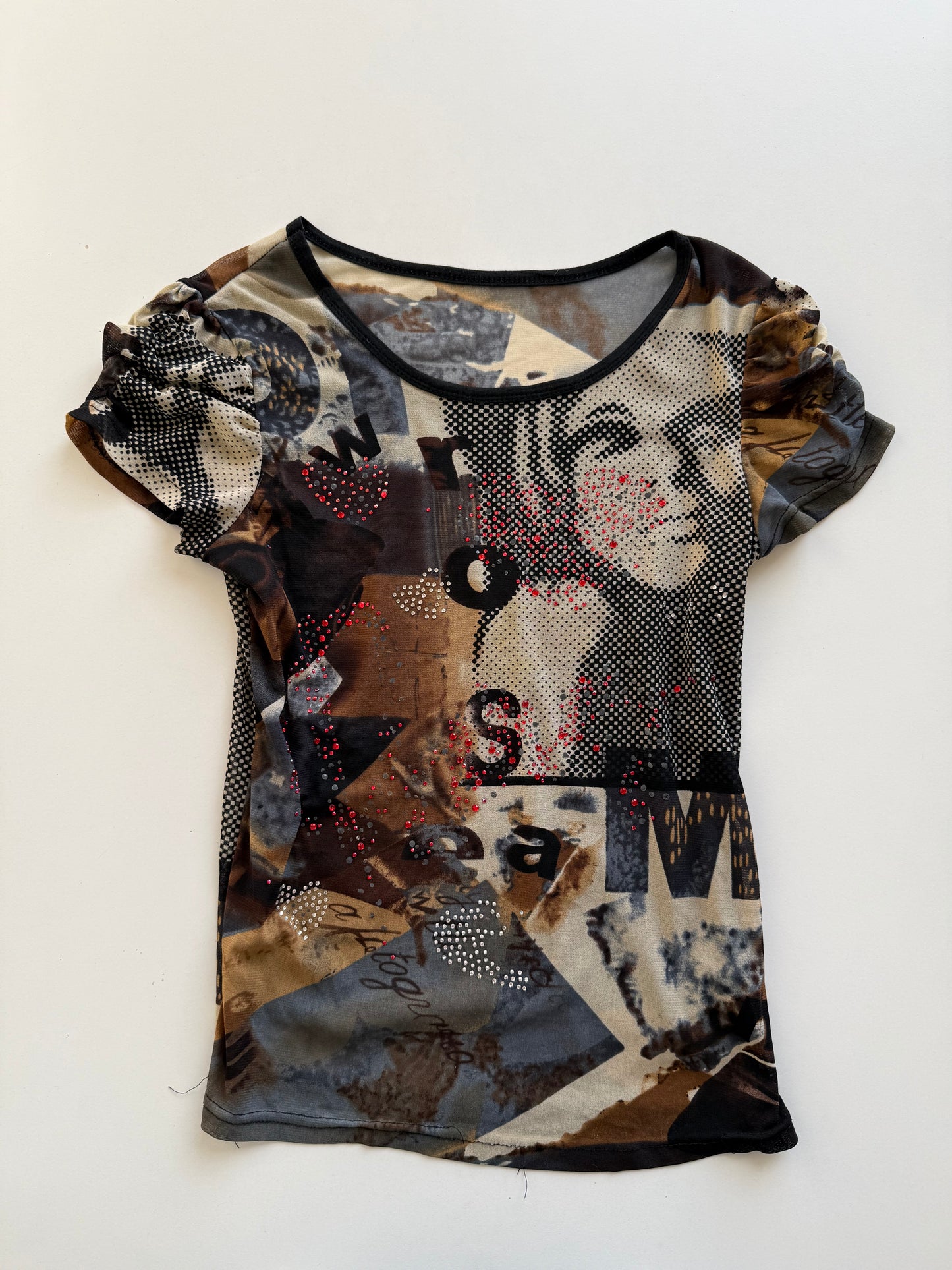 Vintage euro graphic top
