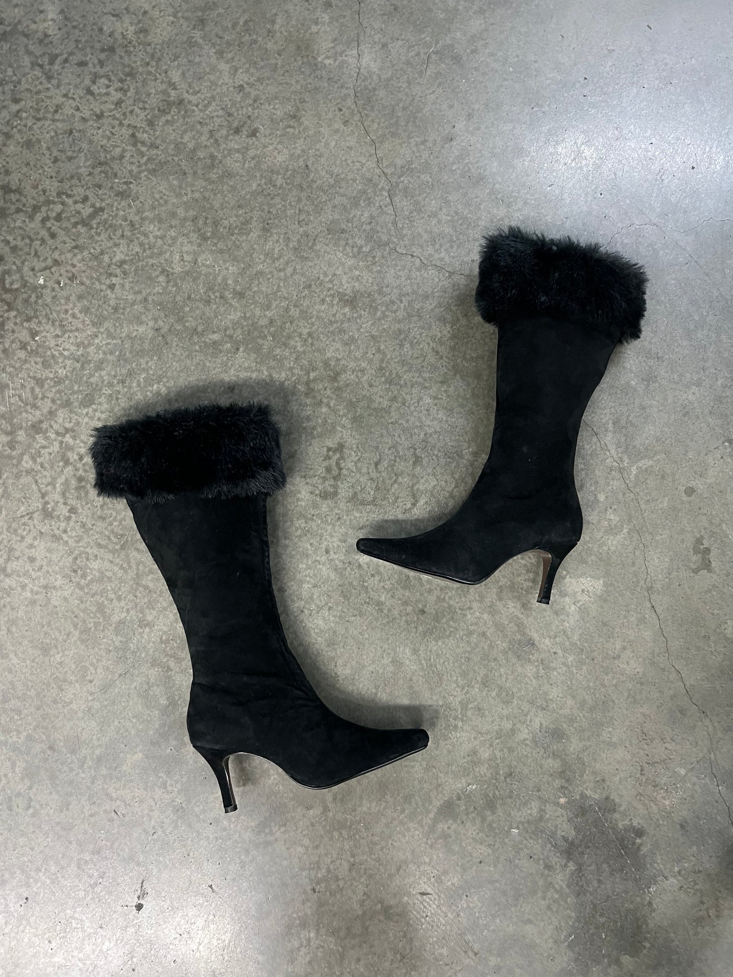 Vintage fur boots