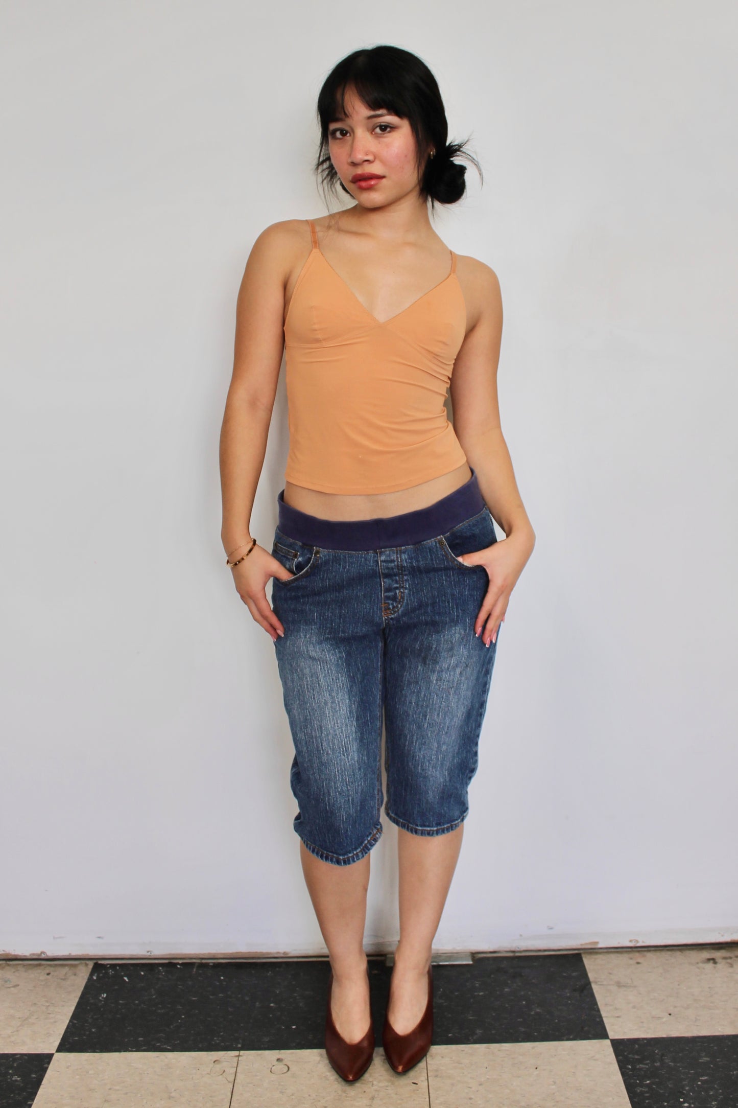 Vintage denim capris