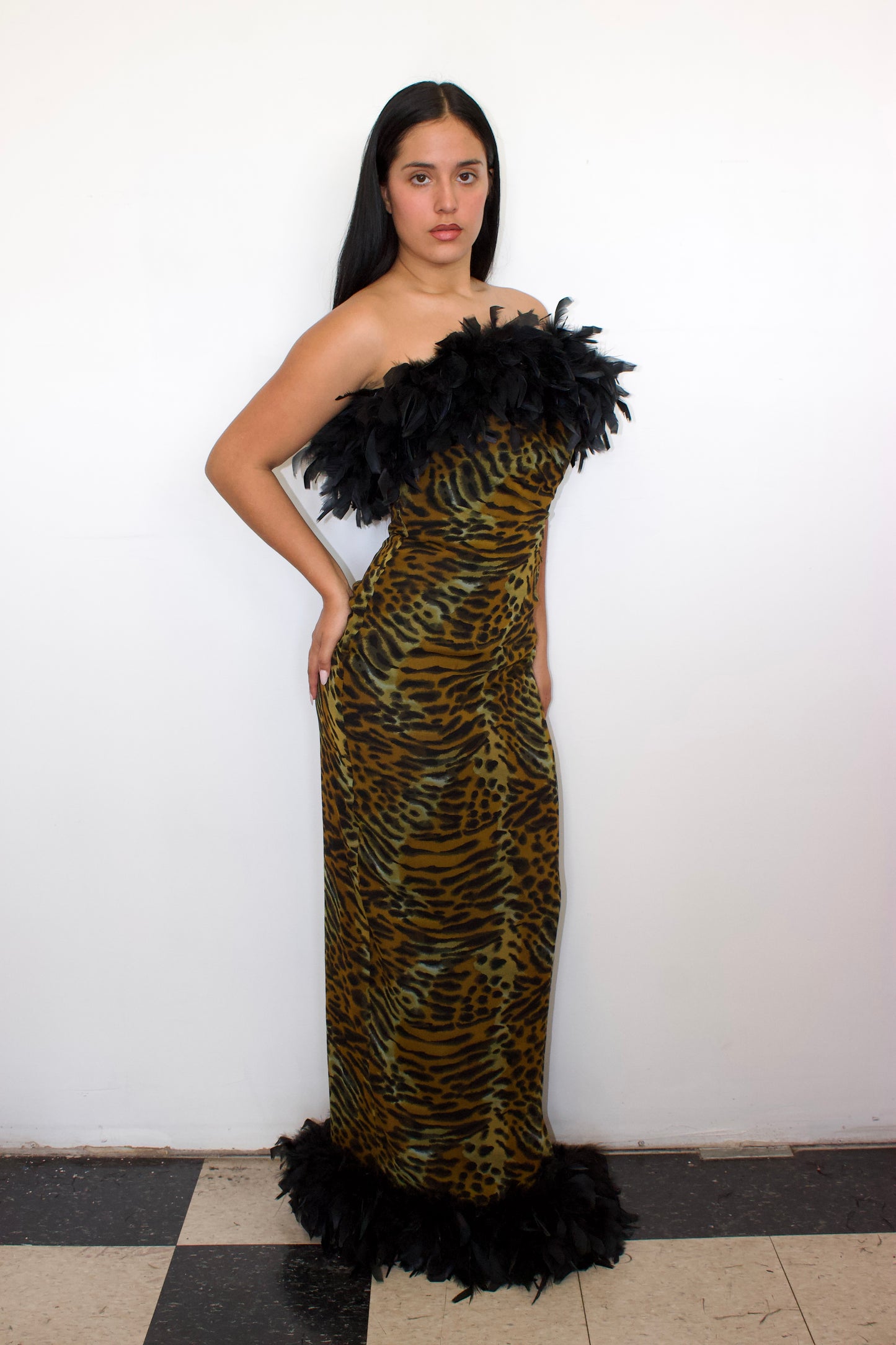 Vintage feather dress